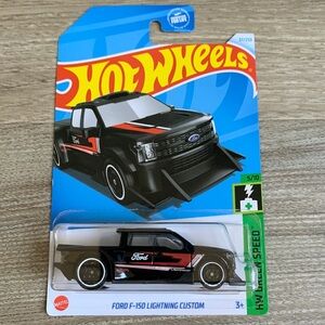 Hot Wheels Ford F150 Lightning Custom Truck Black Electric Vehicle EV Hotwheels